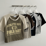 フィールドナグランクロップド半袖Tシャツ / Field Naglan Cropped Short Sleeve Tee