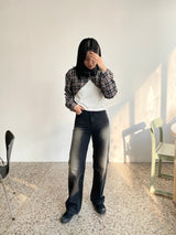 Trendy washing denim pants 