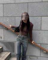 カームブーツカットデニムパンツ