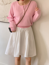 [SHOPPERMADE] ソフトハーフボタンニット (3color) (6698428596342)