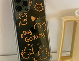 プープキャットオレンジ携帯ケース