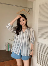 Natural Stripe Long Sleeve Shirt