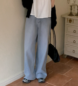 GR ムードコットンワイドデニムパンツ