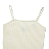 チェリークロップニットノースリーブ / CHERRY CROP KNIT SLEEVELESS [IVORY]