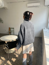 ミューチュアルツイストジップアップニット