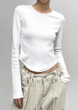 [MADE] Coined Rounding Crop Long Sleeve T-shirt (2SIZE)