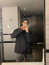 レイトンピグメントオーバーサイズフィットウォッシングスリット長袖Tシャツ / Layton Pigment Oversized Fit Washing Slit Long Sleeve Tee (5 colors)