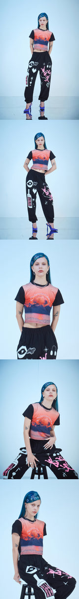 レッドムーンクロップTシャツ / RED MOON CROP T