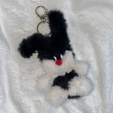 Black rabbit keyring