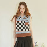 Gingham Knit Vest (6681257115766)
