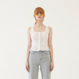 SLEEVELESS BUTTONED TOP (WHITE) (6579696631926)