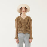 RUFFLED BLOUSE (BROWN) (6579702857846)