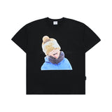 ベイビーフェイスイエロービーニーボーイ半袖Tシャツ ブラック