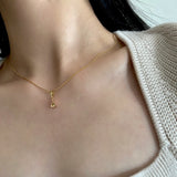 レモンクォーツチェーンネックレス/LEMON QUARTZ CHAIN NECKLACE