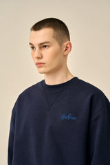 LETTERING LOGO BASIC SWEATSHIRT - NAVY