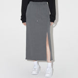 Pigment Heavy Long Skirt [CHARCOAL] (6618877886582)