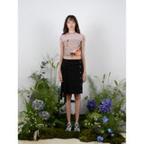 サイドストラップボタンスカート / SIDE STRAP BUTTON SKIRT - BLACK