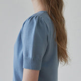 ボートネック シャーリング カーディガン / Boatneck shirring cardigan