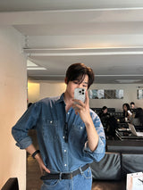 シグフィットデニムシャツ/LMN Sig Loose Fit Denim Shirt (4 colors)