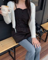 クラックデニムブーツカットパンツ