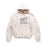 トラッシュマンパーカー / [EZwithPIECE] TRASHMAN HOODIE (IVORY) (6554917175414)