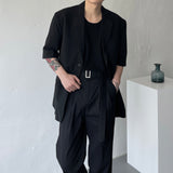 SI リネン半袖ジャケット / SI Linen Short-Sleeved Jacket (2 colors)