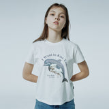 パピードルフィンジャンピングTシャツ / Puppy dolphin jumping half sleeve t shirts women