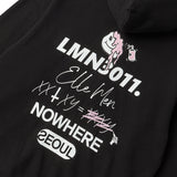 グラフィティプリンティングフードジップアップ/GRAFFITI PRINTING HOOD ZIP-UP-BLACK