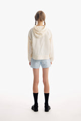チェリーフーディーウオウブンアノラック／CHERRY HOODIE WOVEN ANORAK [IVORY]