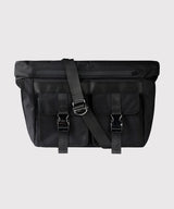 METAL TWO BUCKLE MESSENGER BAG (BLACK) (6586499661942)