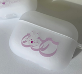 デヘットクリームバニーAirPodsケース / Dehette cream bunny AirPods case