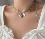 レタリングハートウェイネックレス/jhi Lettering Heart Two Way Necklace