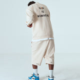 セミバギーフィットハーフパンツ/SEMI-BAGGYFIT HALF PANTS-CREAM
