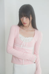 レースリボントップ (BABY PINK)