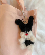 Black rabbit keyring