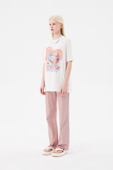 ウィッティバニートムボーイグラフィックTシャツ / WITTY BUNNY TOMBOY GRAPHIC T-SHIRT [WHITE]