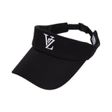 3D Monogram logo over fit sun-visor cap BLACK