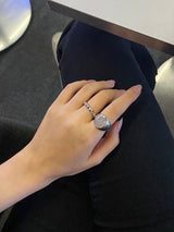 グレーオニックスオープンリング / ﻿Gray onyx open ring