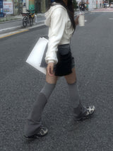 カラーマッチングスリットレッグウォーマー / color matching slit leg warmer