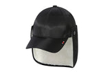 イアフラップボタンボールキャップ/EARFLAP BUTTON BALL CAP_BLACK