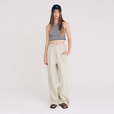 ツータックコットンワイドパンツ / TWOTUCK COTTON WIDE PANTS (MELON)