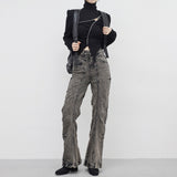 Seri's zip-turtleneck knitwear