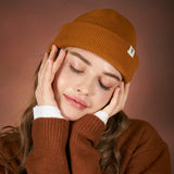 Monogram label beanie