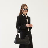 CROPPED TWEED JACKET (BLACK) (6579704660086)