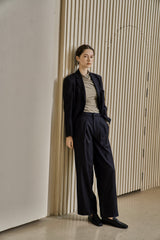 ウールツイルセットアップパンツ/WOOL TWILL SETUP PANTS_NAVY