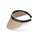 Organic band raffia sun visor Black