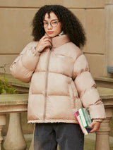 (JP-21701) REVERSIBLE LEOPARD FLEECE PADDING JUMPER BEIGE (6616255004790)