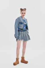 デニムプリーツスカート / DENIM PLEATS SKIRT