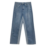 トラックラインワイドデニムパンツ