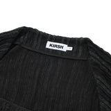 キルシーニットクロップ丈トップセット／KIRSH KNIT CROP TOP SET [BLACK]